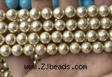 CSB2118 15.5 inches 12mm ball shell pearl beads wholesale