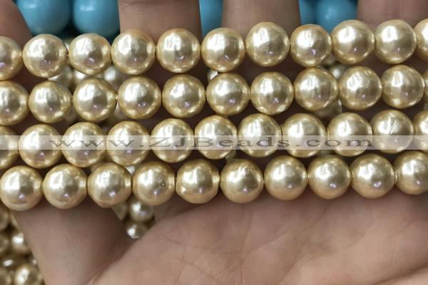 CSB2118 15.5 inches 12mm ball shell pearl beads wholesale