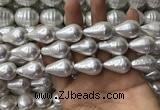 CSB2127 15.5 inches 16*25mm teardrop shell pearl beads wholesale