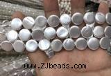 CSB2137 15.5 inches 12mm coin shell pearl beads wholesale