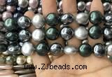 CSB2154 15.5 inches 16mm flat round mixed shell pearl beads