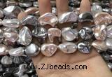 CSB2175 15.5 inches 16*16mm - 20*22mm baroque mixed shell pearl beads