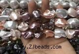 CSB2176 15.5 inches 16*16mm - 20*22mm baroque mixed shell pearl beads