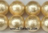 CSB2224 15.5 inches 12mm round wrinkled shell pearl beads wholesale