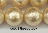 CSB2226 15.5 inches 16mm round wrinkled shell pearl beads wholesale