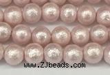 CSB2230 15.5 inches 4mm round wrinkled shell pearl beads wholesale