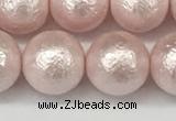 CSB2234 15.5 inches 12mm round wrinkled shell pearl beads wholesale