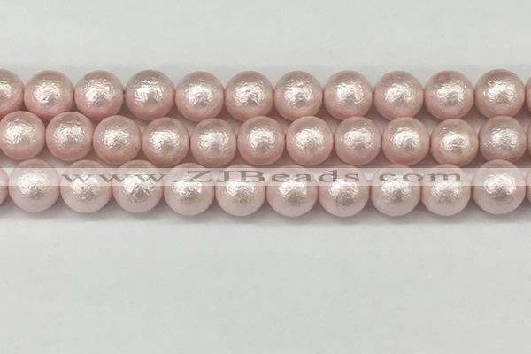 CSB2234 15.5 inches 12mm round wrinkled shell pearl beads wholesale