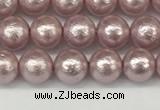 CSB2240 15.5 inches 4mm round wrinkled shell pearl beads wholesale