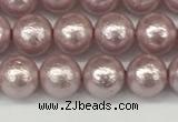 CSB2241 15.5 inches 6mm round wrinkled shell pearl beads wholesale