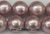 CSB2244 15.5 inches 12mm round wrinkled shell pearl beads wholesale