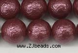 CSB2263 15.5 inches 10mm round wrinkled shell pearl beads wholesale