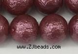 CSB2265 15.5 inches 14mm round wrinkled shell pearl beads wholesale