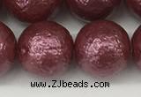 CSB2266 15.5 inches 16mm round wrinkled shell pearl beads wholesale