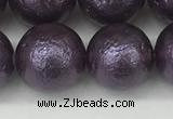 CSB2275 15.5 inches 14mm round wrinkled shell pearl beads wholesale