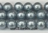 CSB2280 15.5 inches 4mm round wrinkled shell pearl beads wholesale