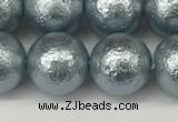 CSB2284 15.5 inches 12mm round wrinkled shell pearl beads wholesale