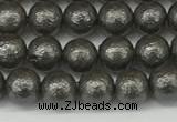 CSB2320 15.5 inches 4mm round wrinkled shell pearl beads wholesale