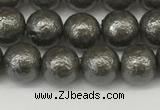 CSB2321 15.5 inches 6mm round wrinkled shell pearl beads wholesale