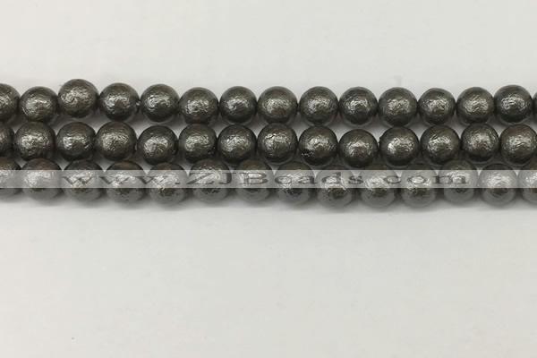 CSB2322 15.5 inches 8mm round wrinkled shell pearl beads wholesale