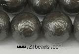 CSB2326 15.5 inches 16mm round wrinkled shell pearl beads wholesale