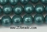 CSB2331 15.5 inches 6mm round wrinkled shell pearl beads wholesale