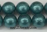 CSB2333 15.5 inches 10mm round wrinkled shell pearl beads wholesale