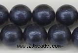 CSB2342 15.5 inches 8mm round wrinkled shell pearl beads wholesale