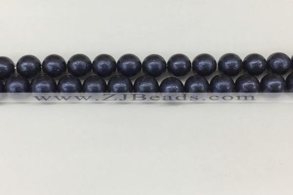 CSB2343 15.5 inches 10mm round wrinkled shell pearl beads wholesale