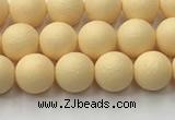 CSB2380 15.5 inches 4mm round matte wrinkled shell pearl beads