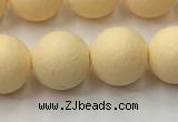 CSB2383 15.5 inches 10mm round matte wrinkled shell pearl beads