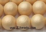 CSB2402 15.5 inches 8mm round matte wrinkled shell pearl beads