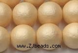 CSB2403 15.5 inches 10mm round matte wrinkled shell pearl beads