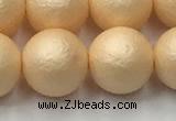 CSB2404 15.5 inches 12mm round matte wrinkled shell pearl beads