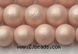 CSB2412 15.5 inches 8mm round matte wrinkled shell pearl beads