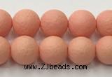 CSB2421 15.5 inches 6mm round matte wrinkled shell pearl beads