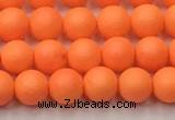 CSB2430 15.5 inches 4mm round matte wrinkled shell pearl beads