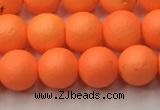 CSB2431 15.5 inches 6mm round matte wrinkled shell pearl beads