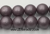 CSB2441 15.5 inches 6mm round matte wrinkled shell pearl beads