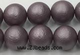 CSB2443 15.5 inches 10mm round matte wrinkled shell pearl beads