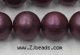 CSB2463 15.5 inches 10mm round matte wrinkled shell pearl beads