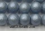 CSB2472 15.5 inches 8mm round matte wrinkled shell pearl beads