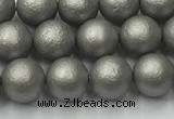 CSB2491 15.5 inches 6mm round matte wrinkled shell pearl beads