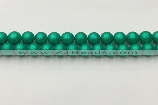 CSB2563 15.5 inches 10mm round matte wrinkled shell pearl beads