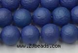 CSB2571 15.5 inches 6mm round matte wrinkled shell pearl beads