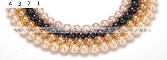 CSB28 16 inches 10mm round shell pearl beads Wholesale