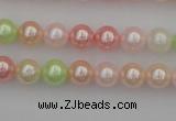 CSB301 15.5 inches 8mm round mixed color shell pearl beads