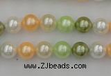 CSB307 15.5 inches 8mm round mixed color shell pearl beads