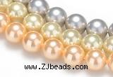 CSB32 16 inches 8mm round shell pearl beads Wholesale