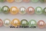 CSB327 15.5 inches 10mm round mixed color shell pearl beads